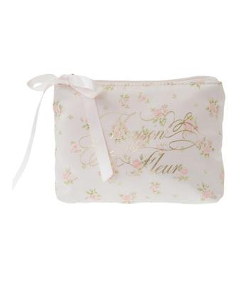 Maison De Fleur Rose Print Tissue Case, Light Beige, Size F, PouchDrawstring Bag, 08000644600