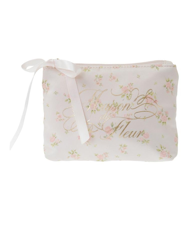 

de Сумочка Футляр для салфеток с розовым принтом для светло-бежевого [Maison Fleur] Мешочек/Затягивающийся шнурок Женский,
