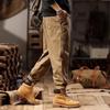 Men's American Retro Wide-Leg Overalls: Spring & Autumn Trendy Button-Down Casual Pants
