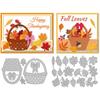 Herbst-Thema Kohlenstoffstahl Stanzformen Schablonen für DIY Scrapbooking Fotoalbum Dekorative Prägepapierkarte Blatt 89~109x159x0.8mm 2 Stück/Set