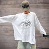 New ArrivalS Open Run Women S Vintage Print Hip Cover overSized Fall Long Sleeve