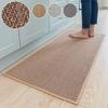 Long Linen Weave Bath Mat Soft Carpet Kitchen Decoration Kitchen Floor Mat  Bathroom Entrance