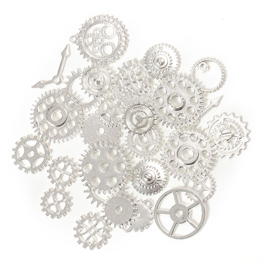 50g 100g Mixed Steampunk Gears Cogs Charms Pendant DIY Antique Metal Beads for Bracelets Crafts Jewelry Making Components