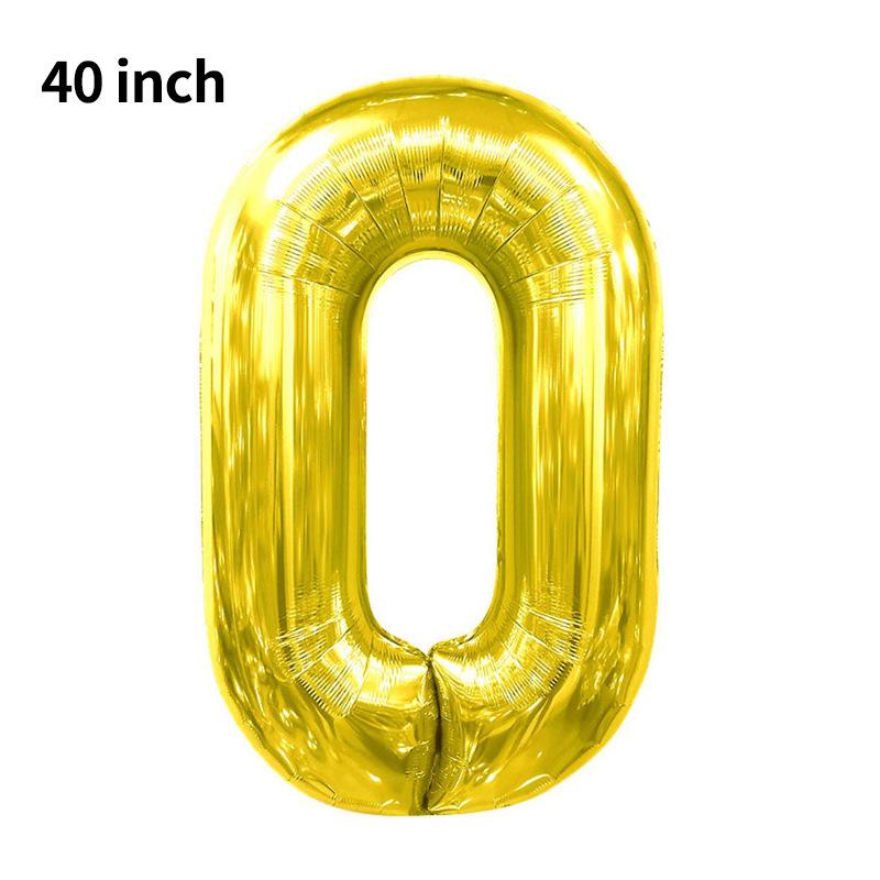 

Large 40-Inch Us Version Of Digital Balloon 0-9 Aluminum Film Balloon Birthday Party Decoration Imitation Digital Balloon 40 inch polyester gold digital 0