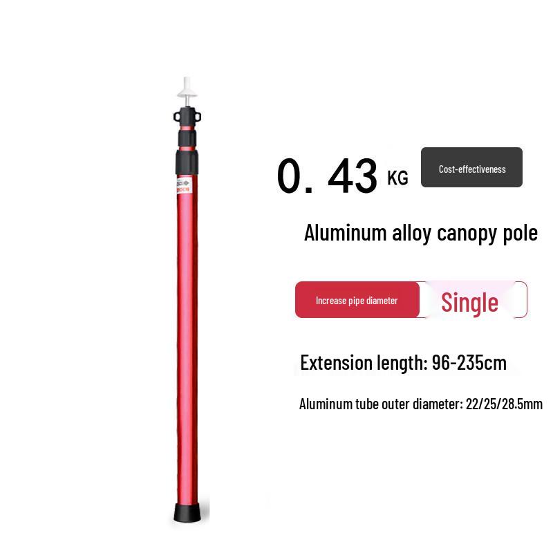 Telescopic Aluminum Awning Tent Support Pole - Thickened Alloy Design