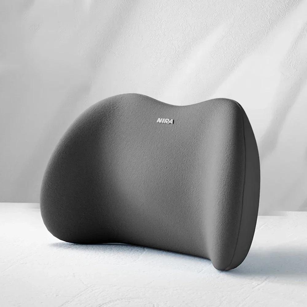 Car Headrest Lumbar Support Memory Foam Vertebral Lumbar Support Car Neck Pillow Back Cushion Office Car Interior Accessories