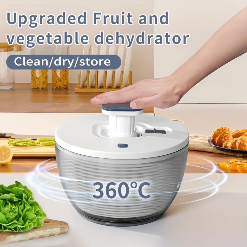 Easy-to-Use Manual Vegetable & Fruit Spinner - Quick Dry Salad Dehydrator with Flip-Top LidKitchen Gadget for Efficient Drying of Veggies & Fruits
