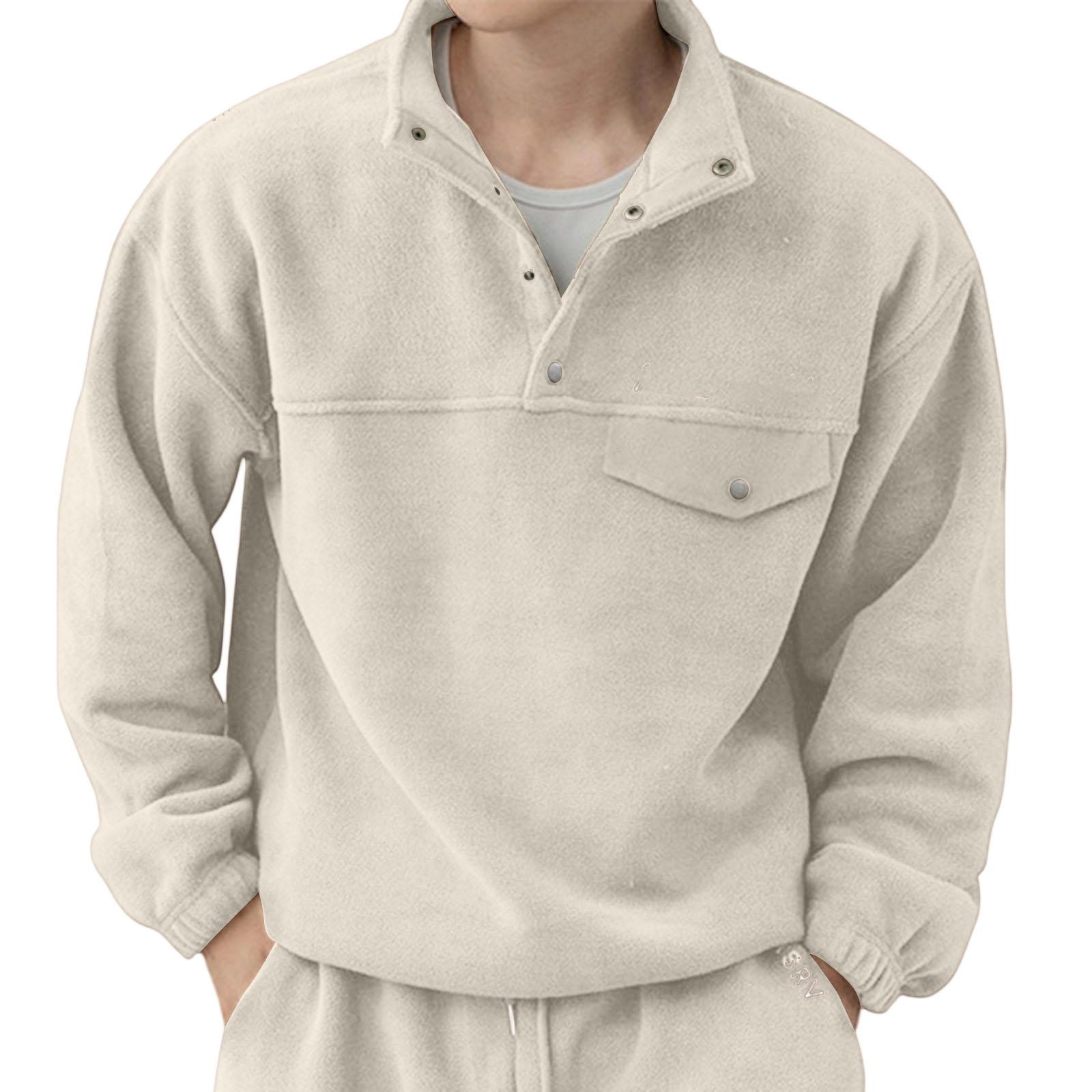 

Мужская спортивная толстовка большого размера с флисом M белый