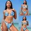 Women's Swimsuit Leopard Print Halter Bikini Swimsuit