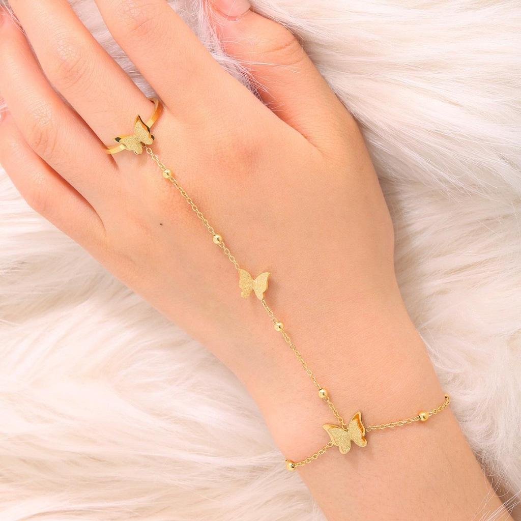 Korean Fashion Titanium Steel Diamond Inlaid Women's Luxury Bracelet