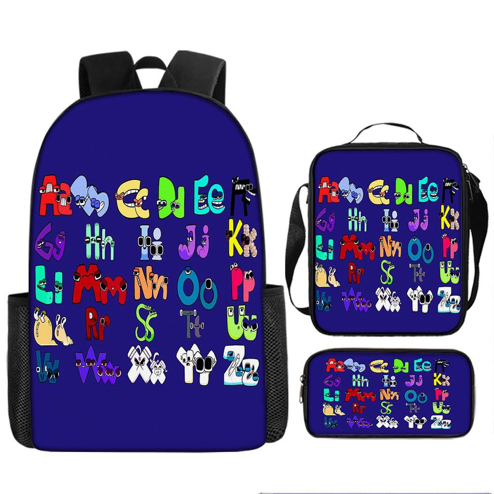 Alphabet Lore Cartoon Backpack For Elementary Students With Waterproof Oxford Fabric And Breathable Design Style27
