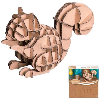[Q4564] - 3D Cardboard Figurine 'Squirrel' - Boards 16. 5x17. 5cm