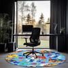 PAW Patrol Printed Round Rug Carpet Chair Rug Area Rug Entryway Doormats,for Office Chair Living Room Bedroom Kitchen Room.