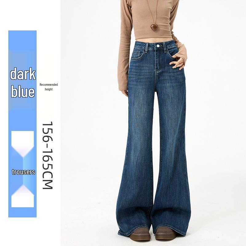 Women s High-Waisted Loose Fit Floor-Length Micro-Flare Jeans - Spring 2026 Collection XL