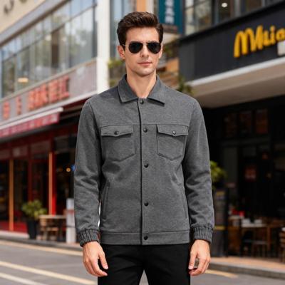 2025 Autumn and Winter New Fashion Jacket Lapel Long Sleeve Simple Solid Color Jacket Casual and Versatile