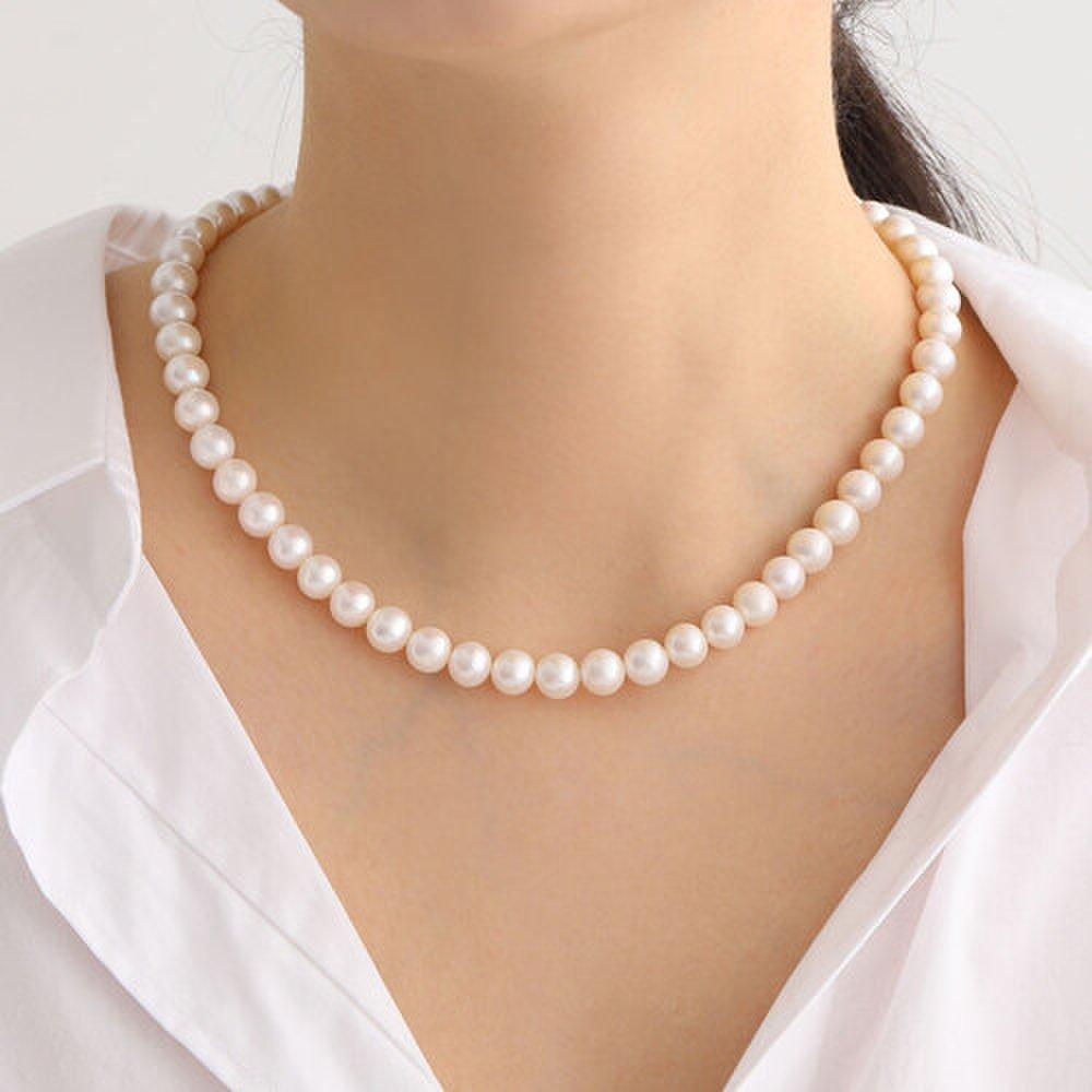 

Намисто з 14-каратного золота з 8-міліметровими прісноводними перлами