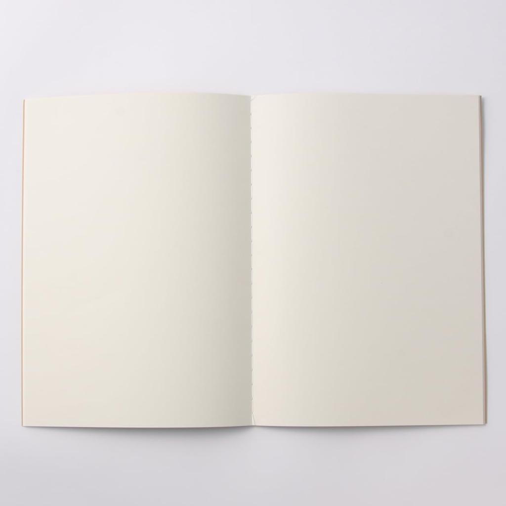 MUJI Notebook Plain Beige B5 30 Sheets Thread Bound