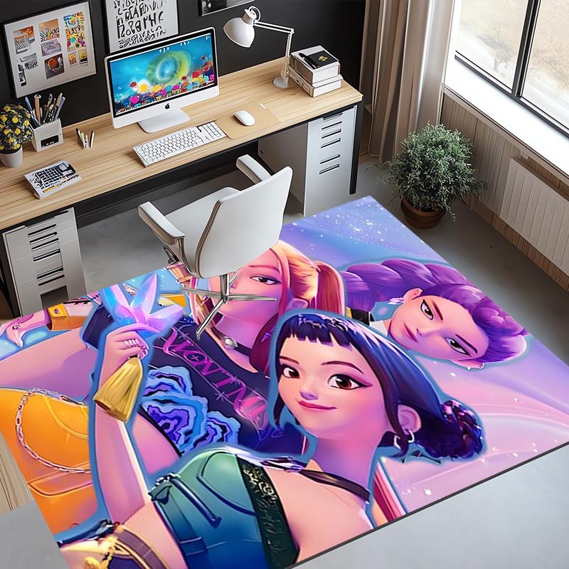 K Pattern Rug, Indoor/Outdoor Mat, for Picnic, Gameroom, Bedroom, Office, Living Room, Home Decor Carpet, Birthday Gift