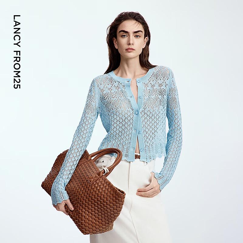 Langzi Women's Hollow Knit Cardigan