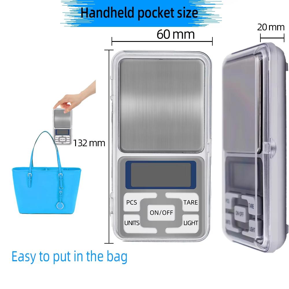 100g/200g/500g x 0.01g Mini Electronic Digital Balance LCD Display Jewelry Diamond Weight Scale with Backlight Pocket Scale