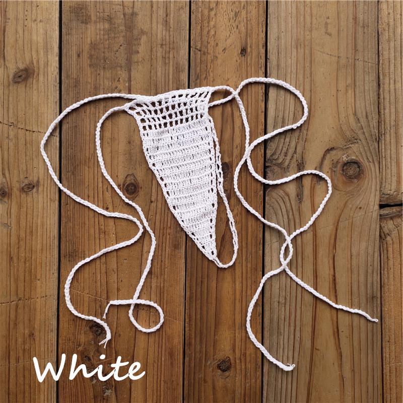 

Ручна робота Гачком Сексуальне Бікіні Плавки Medium білий