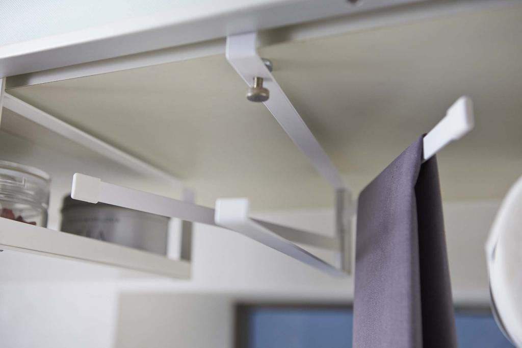 Yamazaki Jitsugyo Cupboard Bottom Cloth Hanger Plate White 2442