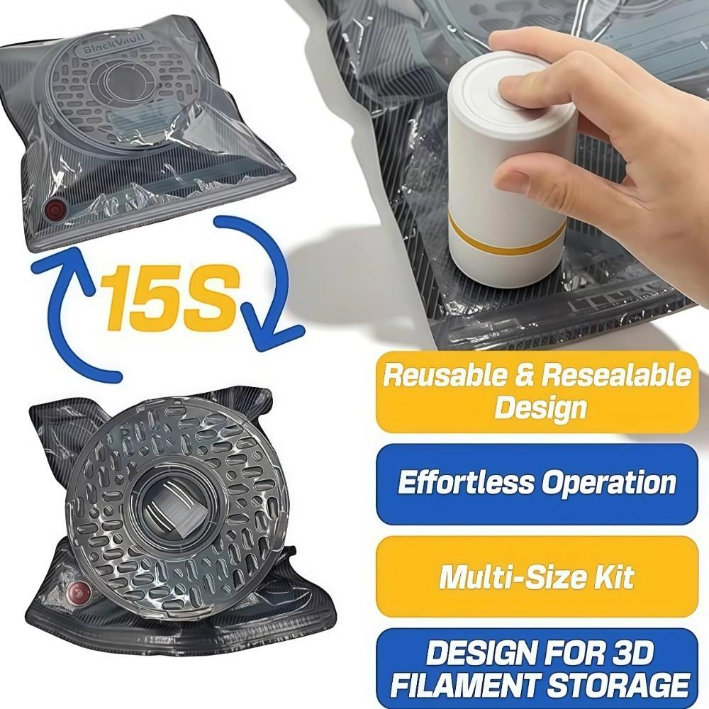 Airtight Seal 3D Filament Vacuum Storage Bags Light Blocking 3D Filament Bag Clothing Organization