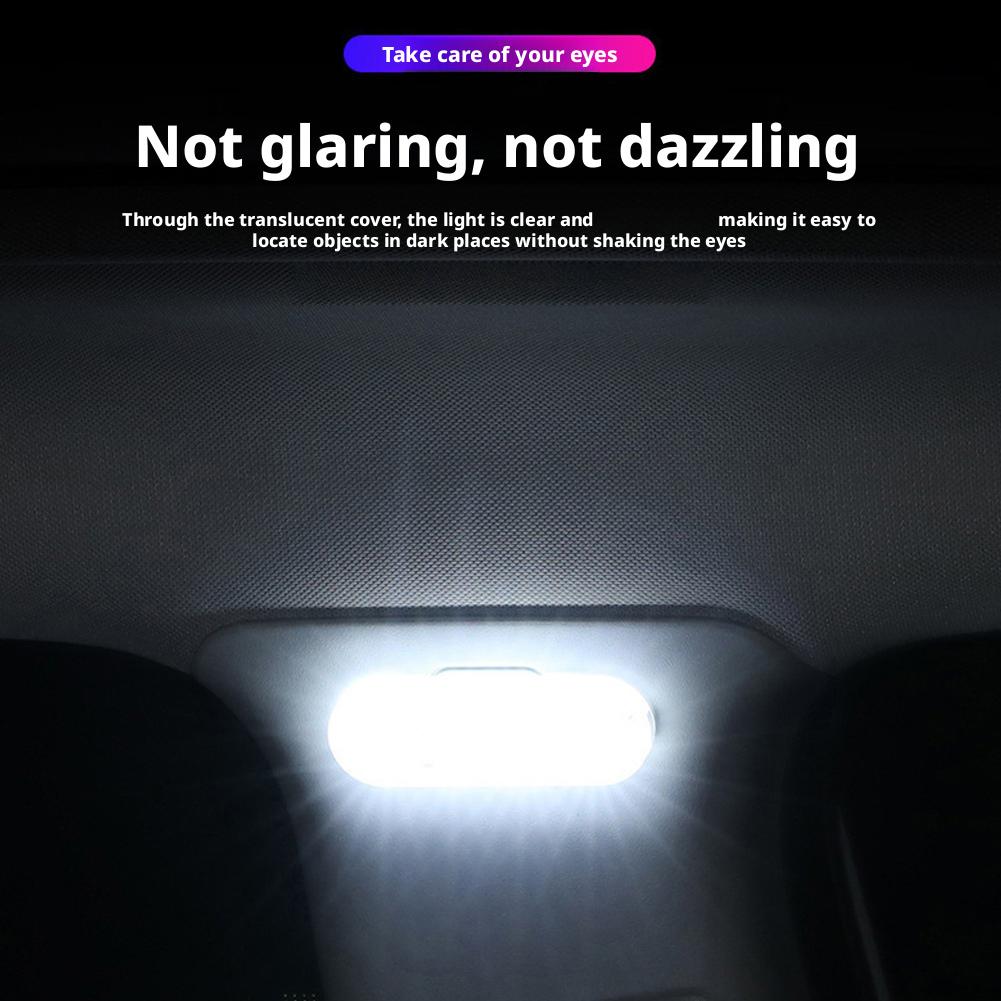 Mini Car LED Light USB Charging Interior Lamp For Armrest Box Touch Magnetic Reading Lamp Foot Light Car Roof Light Read Li E4I4