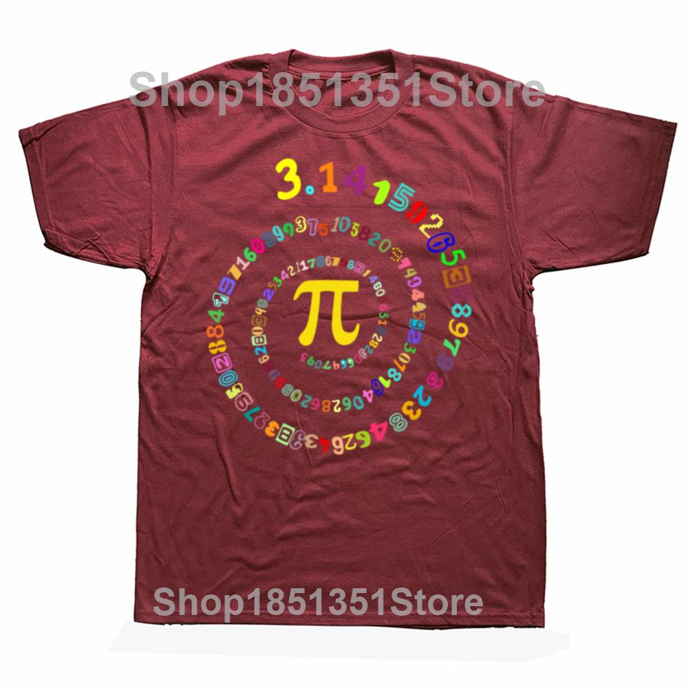 Lustige Pi-Tag Grafik T-Shirts Herren Damenmode Lässiges T-Shirt 100% Baumwolle Locker Übergroß Mathe 3.14 T-Shirt