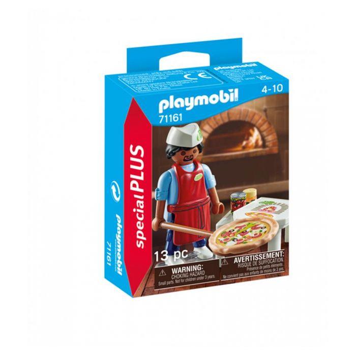 PLAYMOBIL - Pizzaiolo - Spécial Plus 71161 - Enfant - Mixte - Bleu - Multicolore - 4 ans