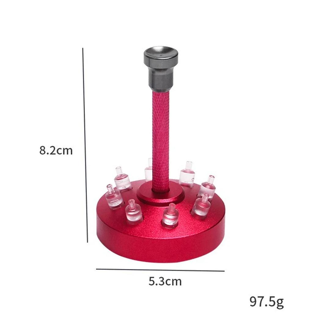 0,8 mm - 2,0 mm Zeiger-Einpresswerkzeug mit 8 Zubehörteilen aus legiertem Stahl, Zeigernadelhalter, Uhrenreparaturwerkzeug