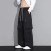 2025 Men Spring Autumn Men Soild Color Cargo Pants Men Streetwear Wide Leg Pants Male Straight Casual Loose Trousers
