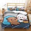 Cute Bubu Dudu Cartoon Bear Panda Bedding Set Duvet Cover Full Queen King Size Pillowcase Bed Printed Bed Set Aldult Kid Bedroom
