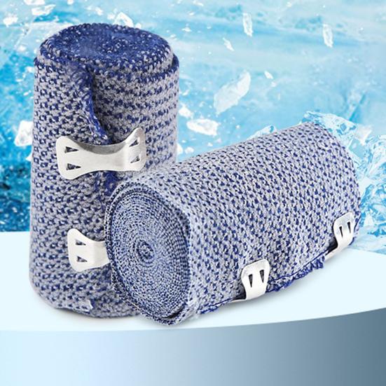 Ice Bandage Roll Sport Pressurized Self-Cut Length Breathable Microporous Design Sport Cold Compression Bandage