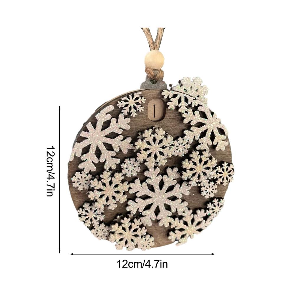 Christmas Countdown Decoration 25 Days Christmas Countdown Pendant 3D Winter Decoration Sliding Ornament For Home Decoration