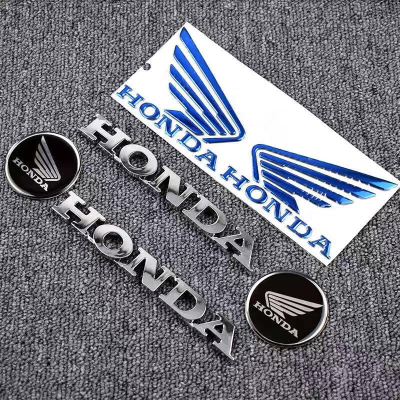 CKU5 Honda Motorcycle Modification Set Logo 3D Sticker HONDA Electroplated Letter Label Waterproof Sticker Moto Accessories Cbr 600