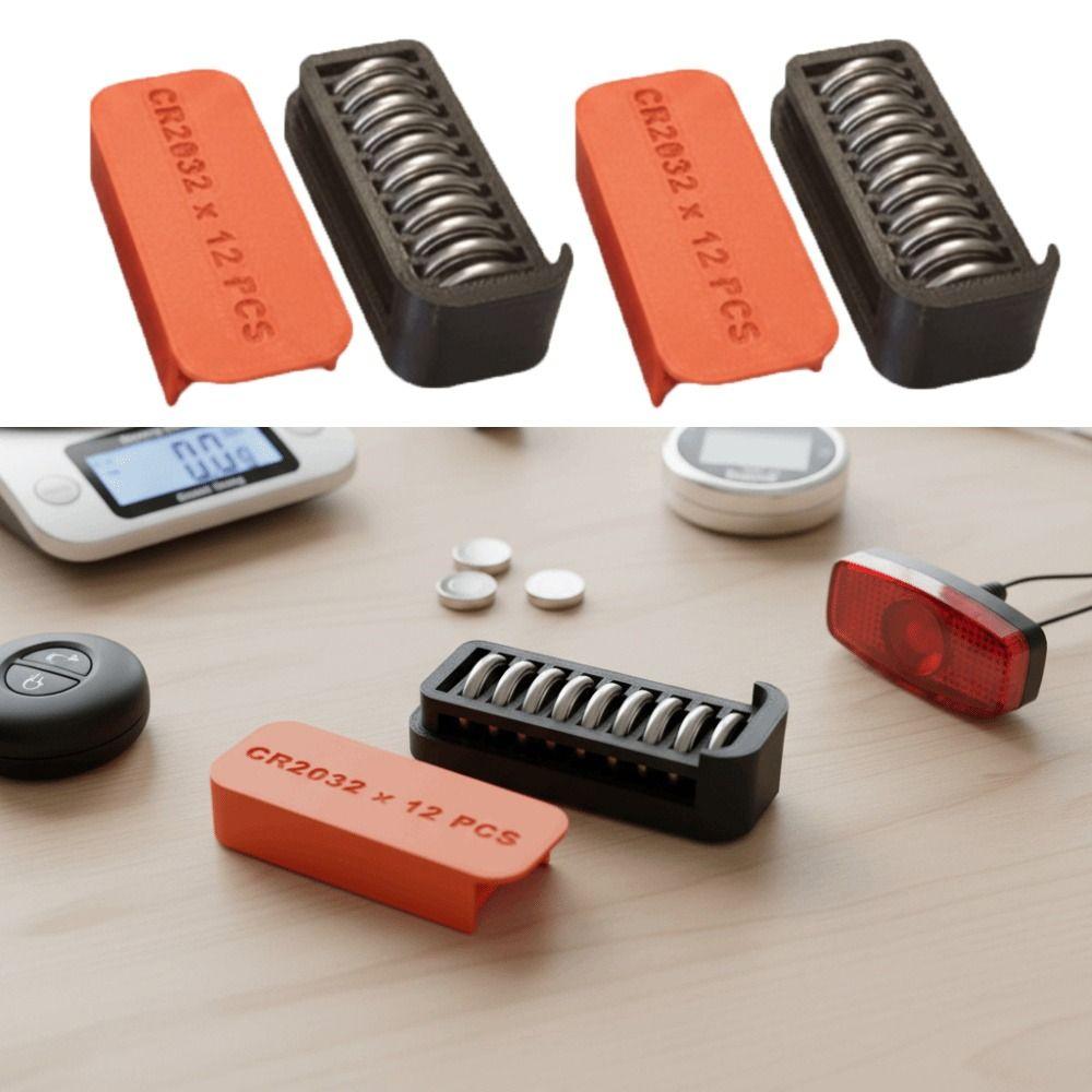12 Pcs Capacity Button Battery Organizer Portable Size 3D Printed Battery Holder  Travel Organizer
