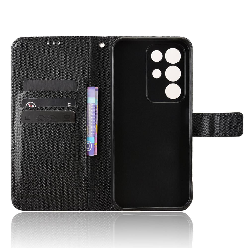 Für Realme C85 Pro 4G Leder Wallet Hülle mit Band Diamantstruktur Handyhülle