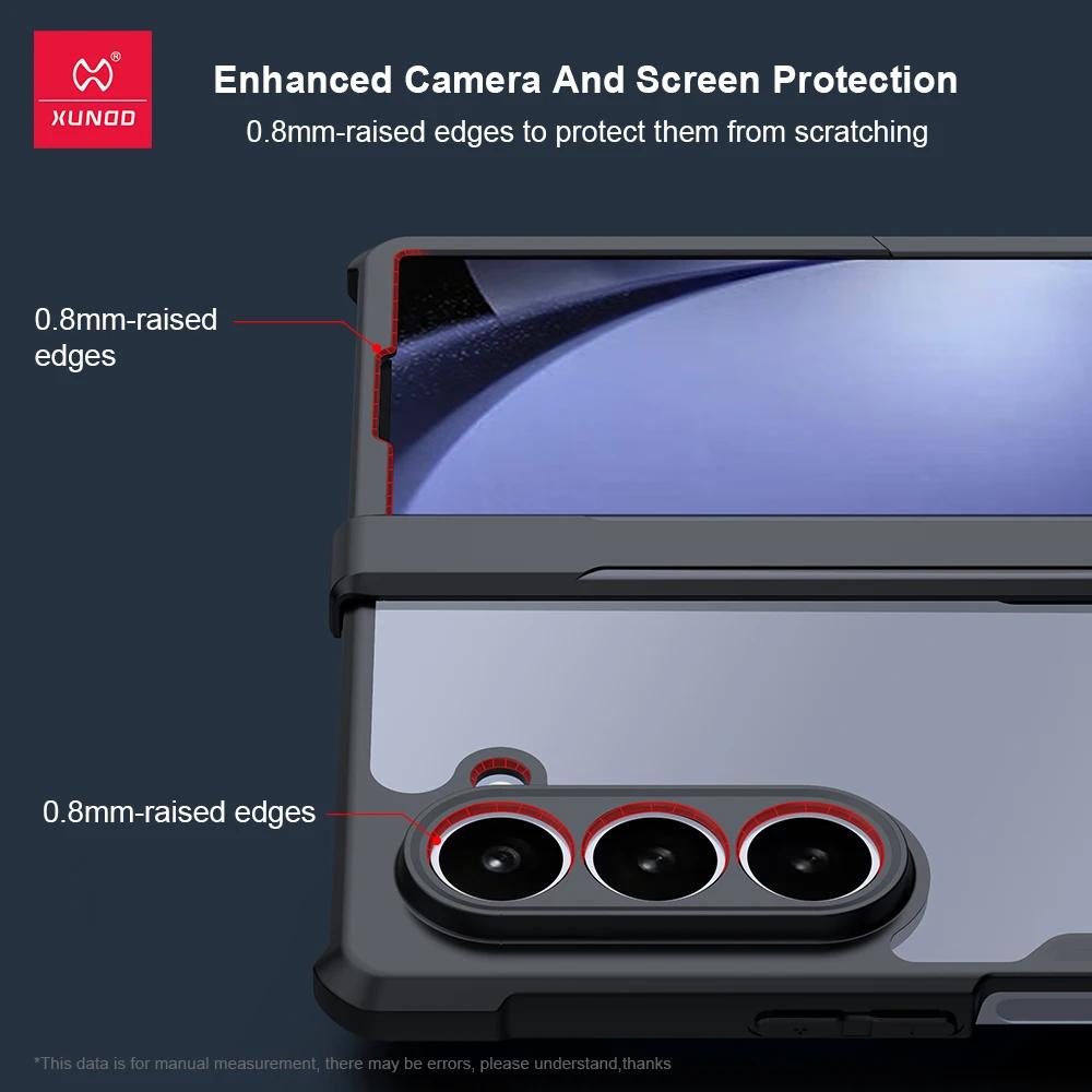 High Quality Luxury Clear Transparent Armor Phone Case for Samsung Galaxy Z Fold 7 6 5 4 3 5G Shockproof Protective Back Cover