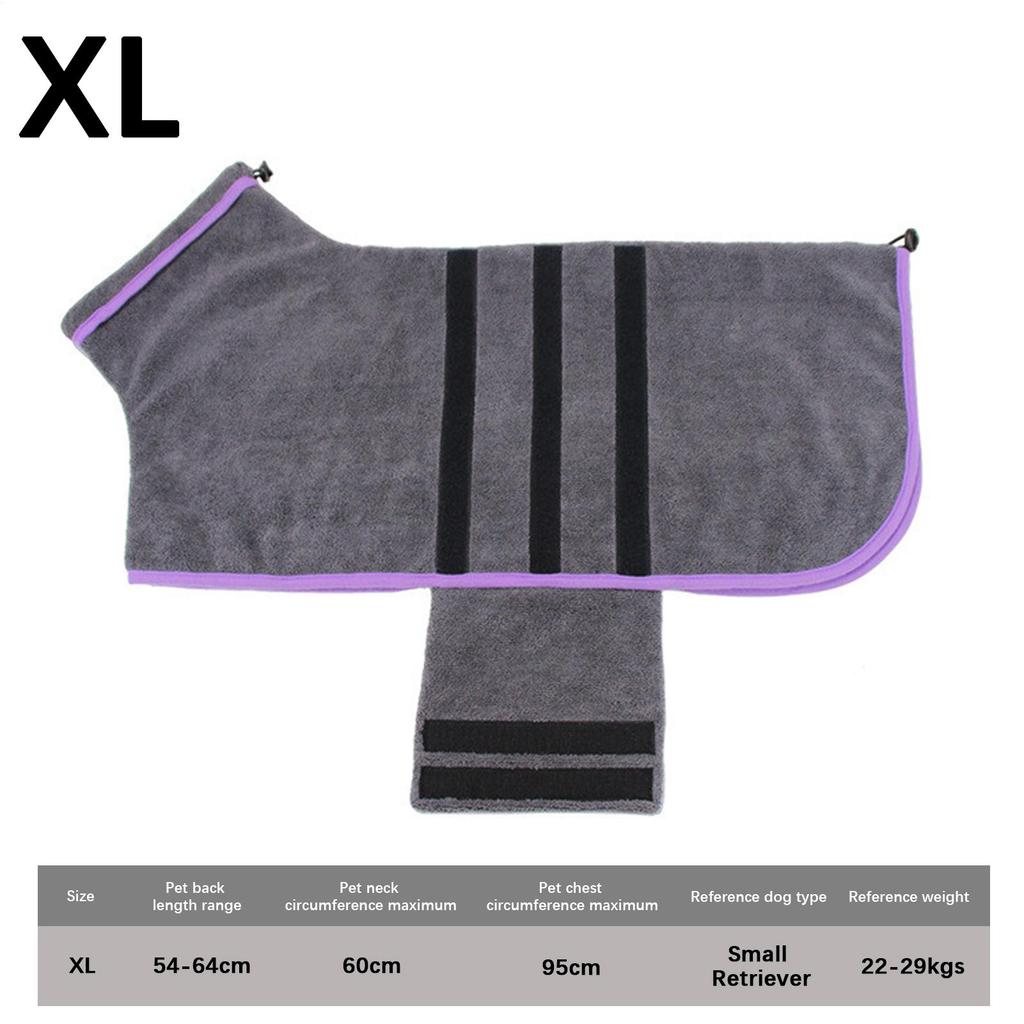 Dog Towel Robe Soft Fast Drying Microfiber Towel Pet Bathrobe Jacket For Home Grooming Winter Puppy Swimming Bathing Rainy Days