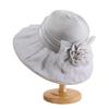Mesh Flower Bucket Hats Women's Fashionable Elegant Wide Brim Sun Protection Beach Caps for Summer Outdoor Travel Sun Hats