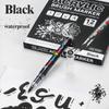 ART WALKER AW.1953 Direct Liquid Art Brush Marker Soft Tip White&Black Acrylic Pen Journaling Drawing DIY Album Black Card