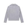 HAZZYS Women's Wool Blend Cable Knit Quarter-Button Sweater