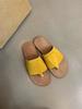 Retro one-word sandals women's summer 2025 new Mori women's fashion matte leather toe flat bottom flip-flops