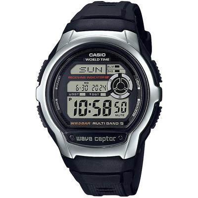 Montre ronde Wave ceptor WV-M60R-1AJF [wave ceptor Multi Band5 pour homme avec bracelet en caoutchouc] en résine noire