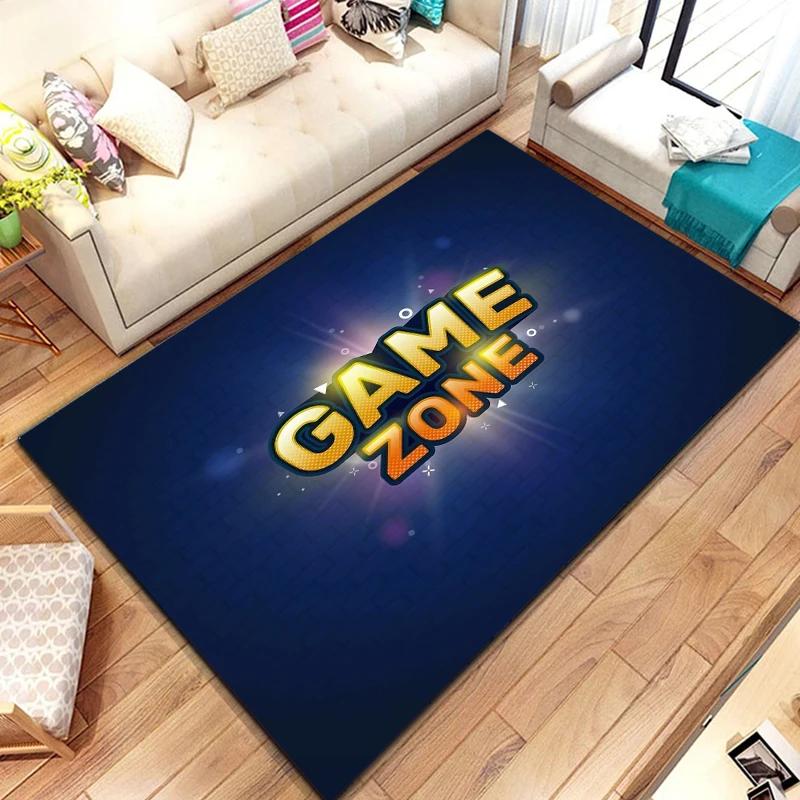 Gamer Carpet Funny Black Game Controller Mats For Children Soft Rug Room Gaming Anime Gamer Chair Rug Large Rug Living Room Boys