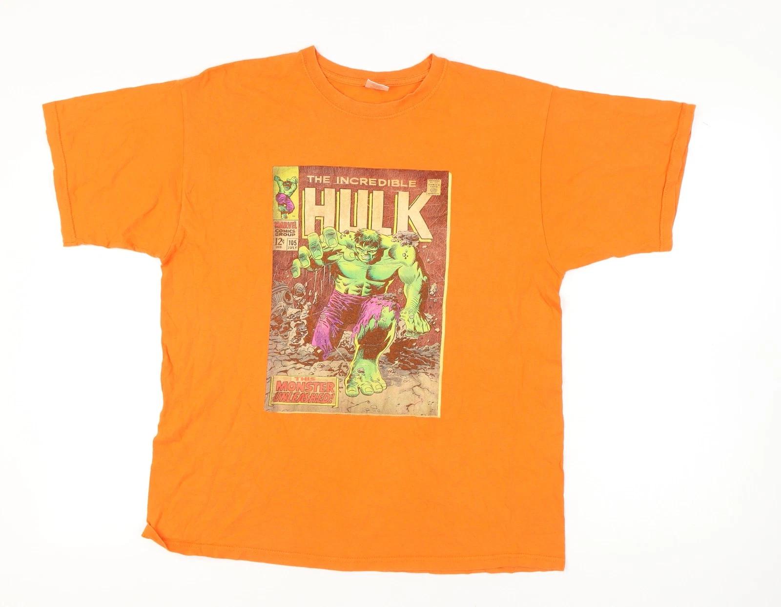 Marvel Men s Hulk Orange XL Graphic T-Shirt L