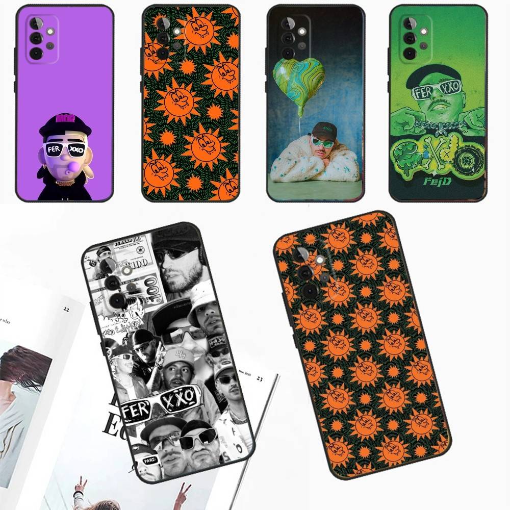 F-Feid F-Ferxxocalipsis Phone Case For Samsung Galaxy A13,A21s,A22,A31,A32,A52,A53,A71,A80,A91 Soft Black Phone Cover