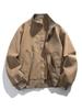 Chaqueta de Béisbol Piloto Unisex de Cuero PU Retro con Cuello Alto - Colección Otoño Invierno