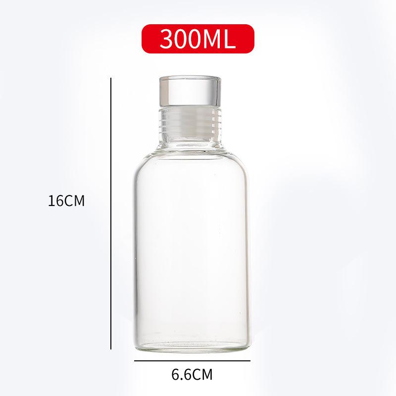 

1000ML/33oz Glass Water Bottle with Leak-Proof Lid, Reusable Eco-Friendly Drinking Bottle Travel Mug for Drinks and Sauces One Size